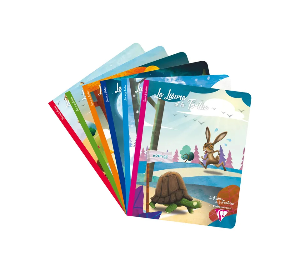 clairefontaine-fables-fontaine-36741c-cahier-17x22-grands-carreaux image 1
