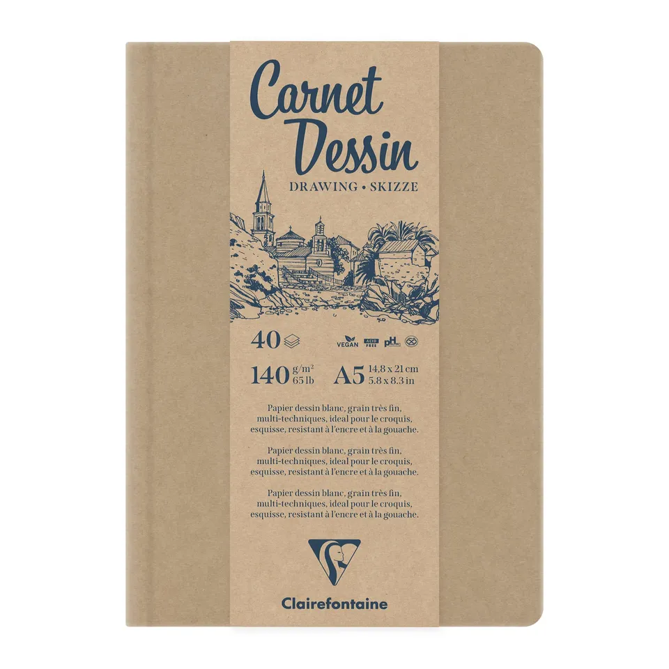 clairefontaine-painton-carnet-dessin-cousu-a5-140g-kraft image 1