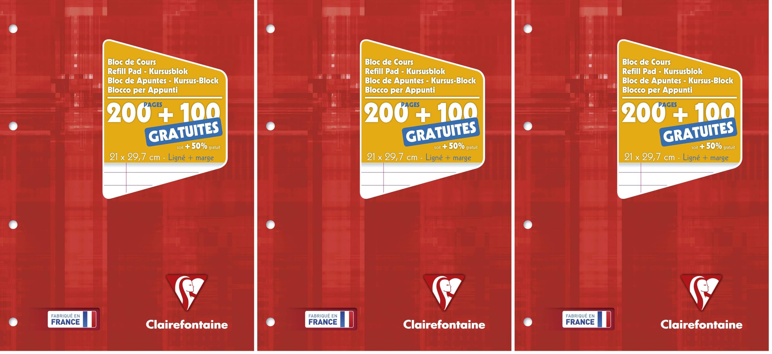clairefontaine-65818c-bloc-cours-a4-300p-lign-perfor-90g image 6