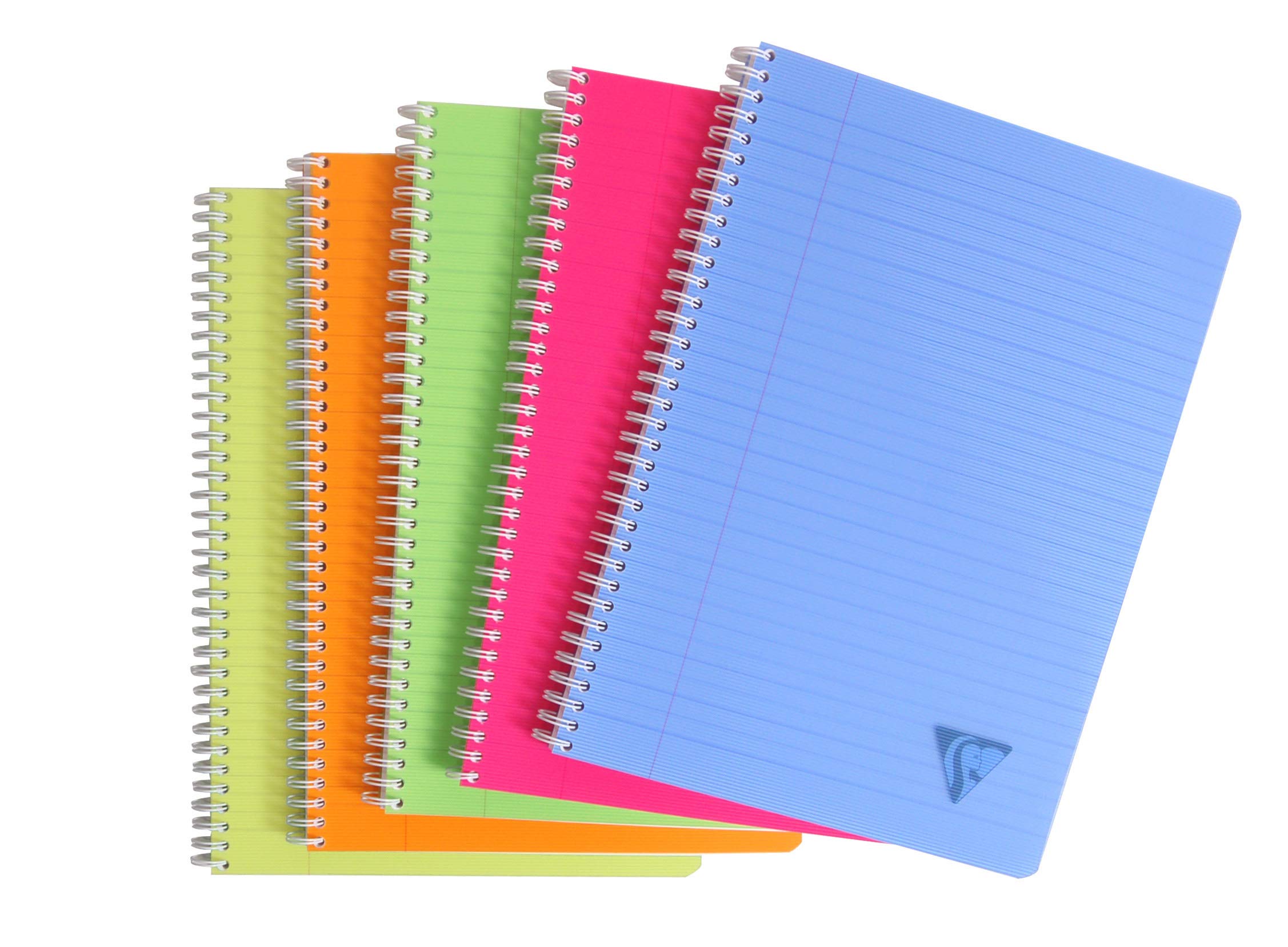 clairefontaine-linicolor-cahier-spirale-a4-100p-lign-marge-90g image 1