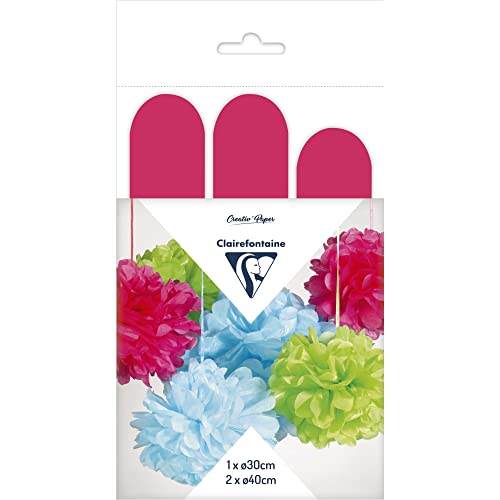 clairefontaine-tulip-paper-set-3-pompons-soie-cyclamen-30-40cm image 8