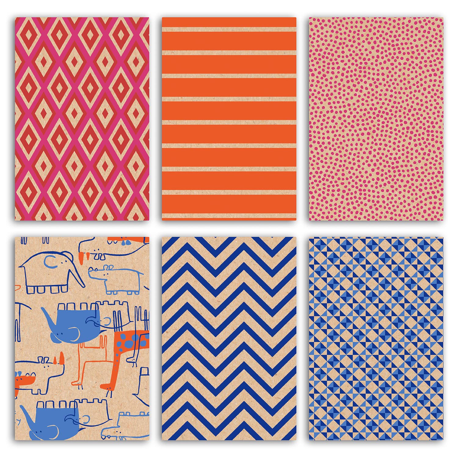 clairefontaine-tulip-paper-papier-cadeau-kraft-g-om-trique-12-rouleaux image 3