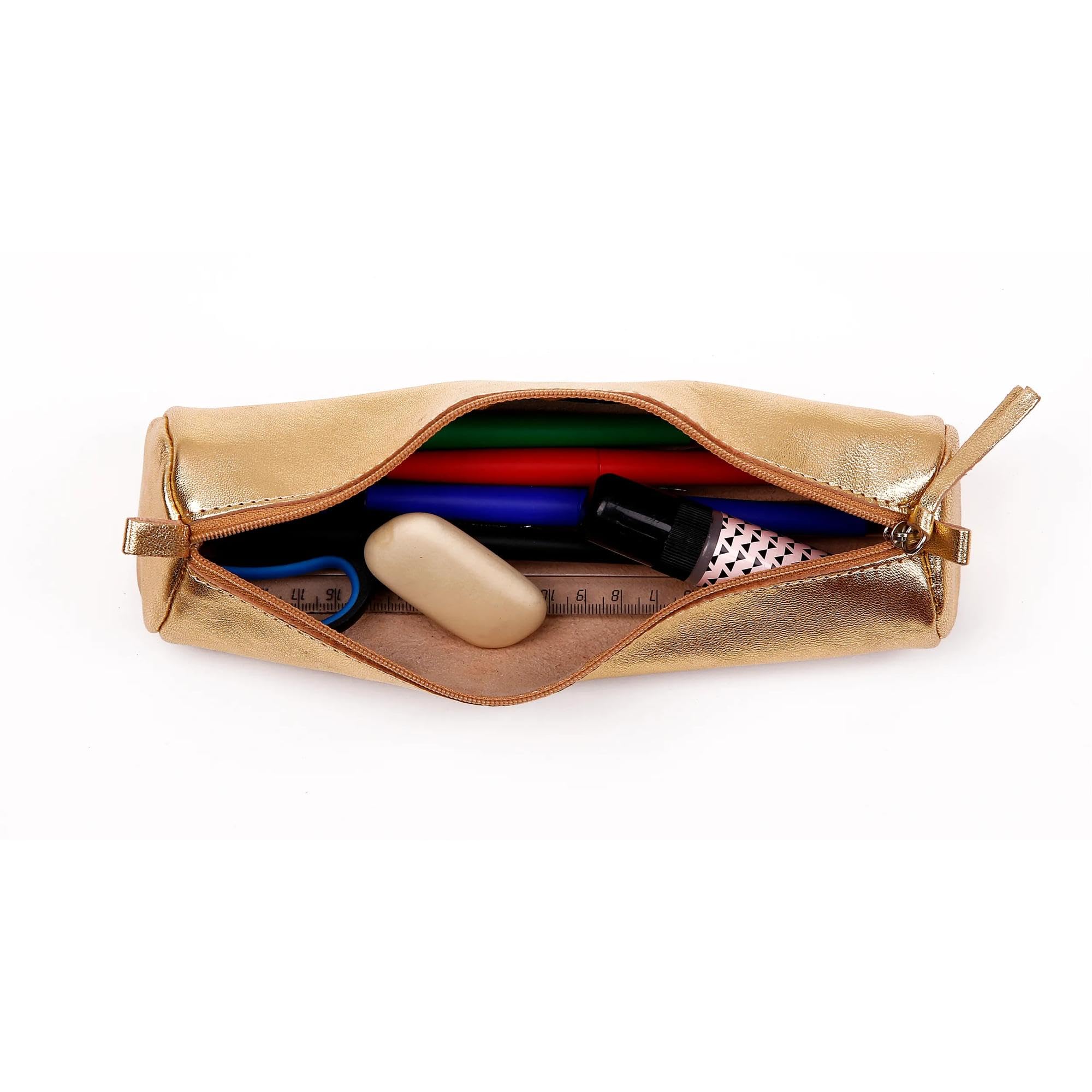 clairefontaine-age-bag-8692c-trousse-ronde-cuir-or-22-cm image 5