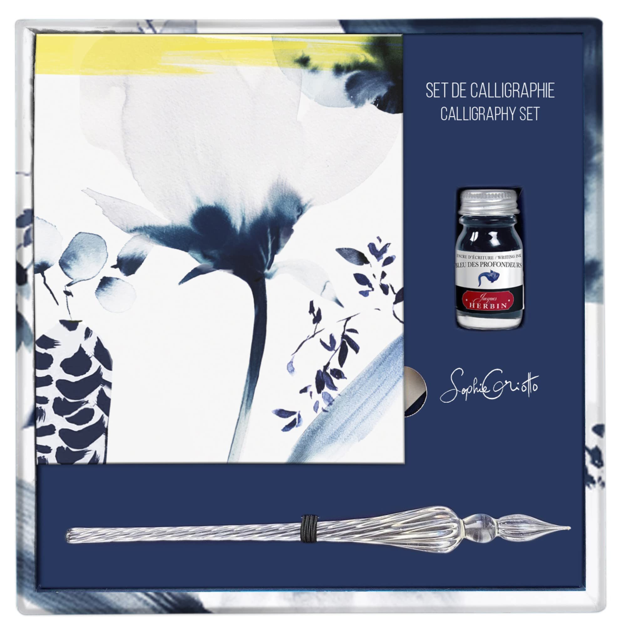 clairefontaine-inkebana-115946c-set-calligraphie-plume-verre-encre image 1