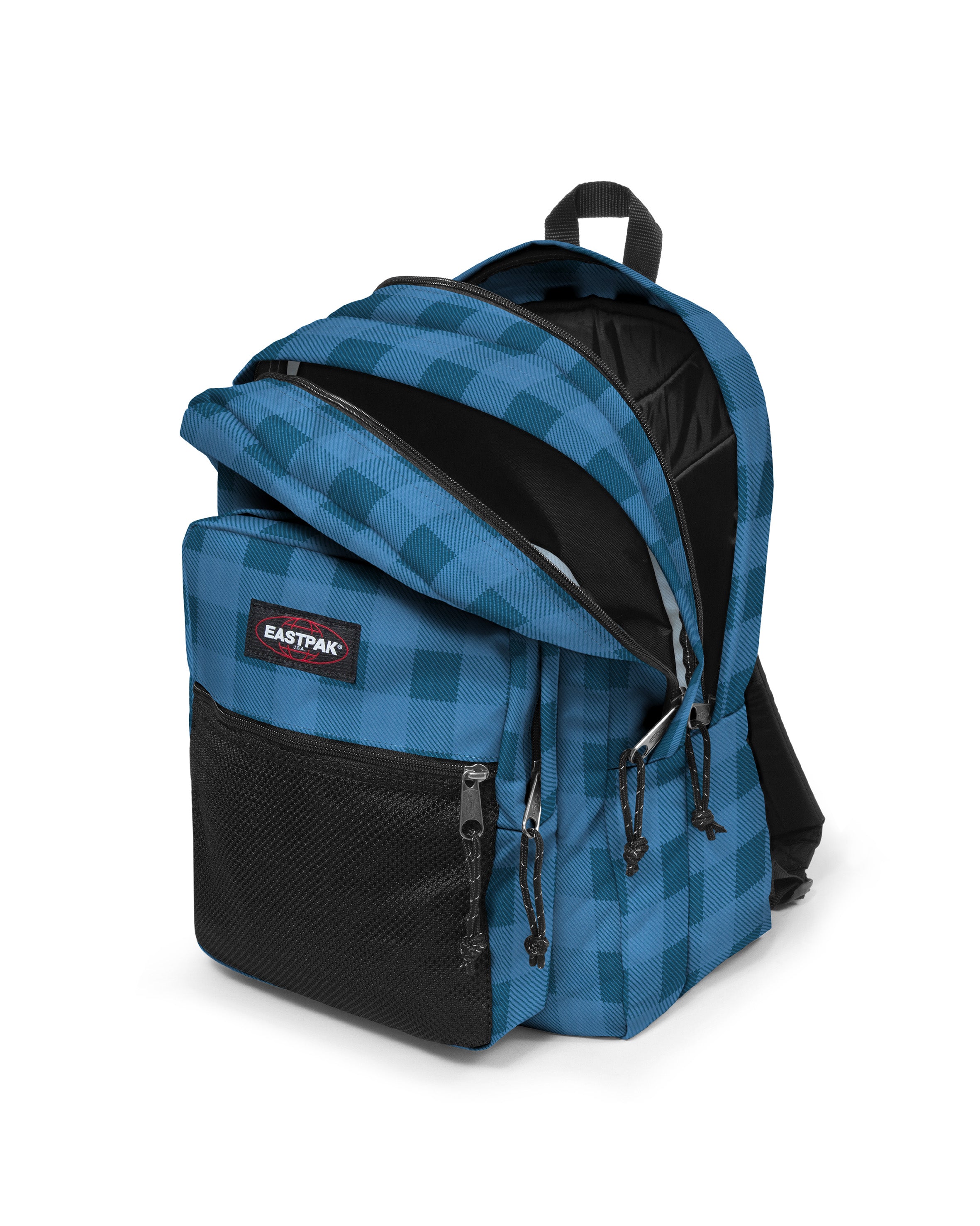 eastpak-pinnacle-sac-dos-checker-blue-grand-2-compartiments image 2