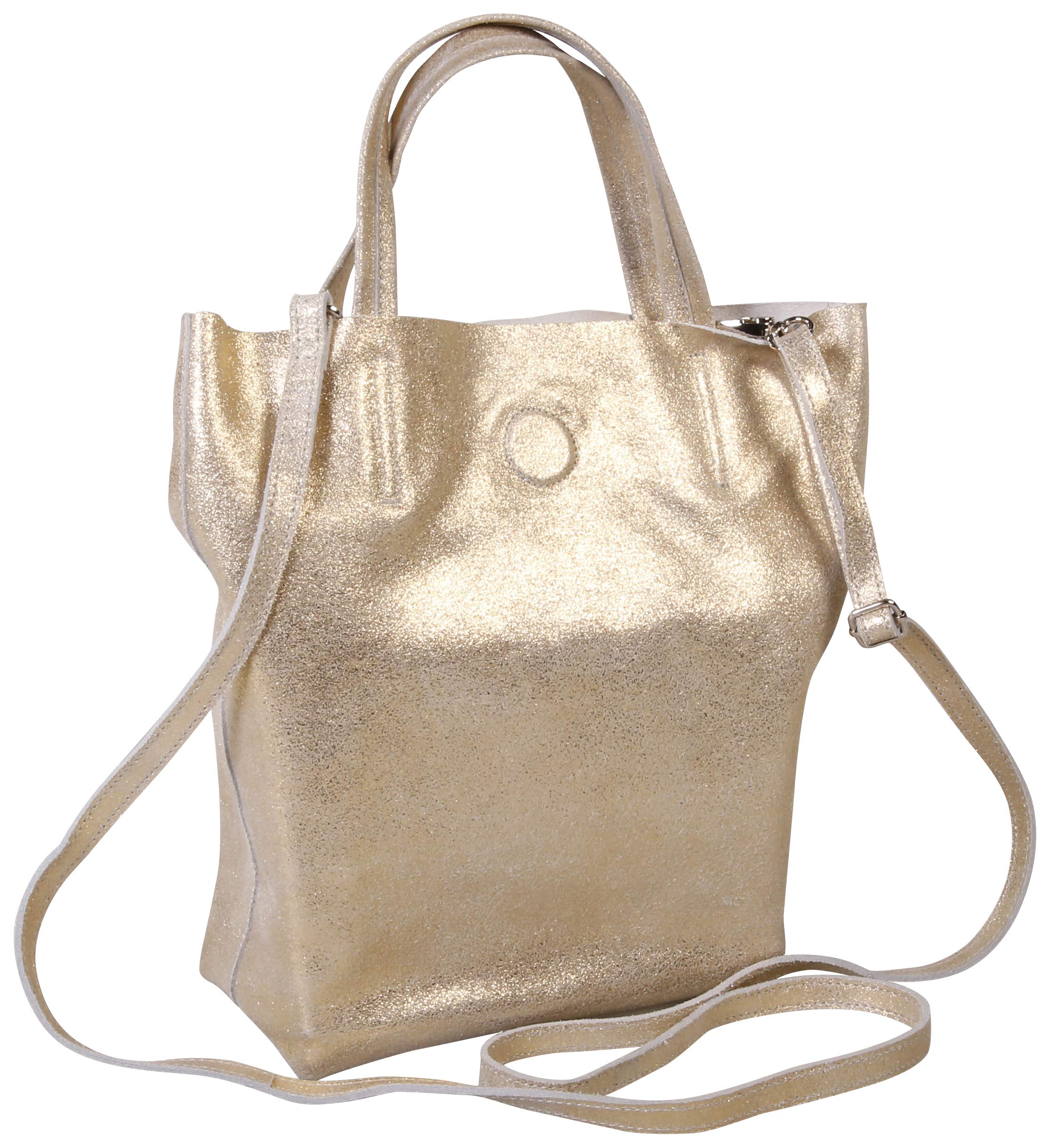 clairefontaine-age-bag-400053c-sac-seau-cuir-agneau-or image 1