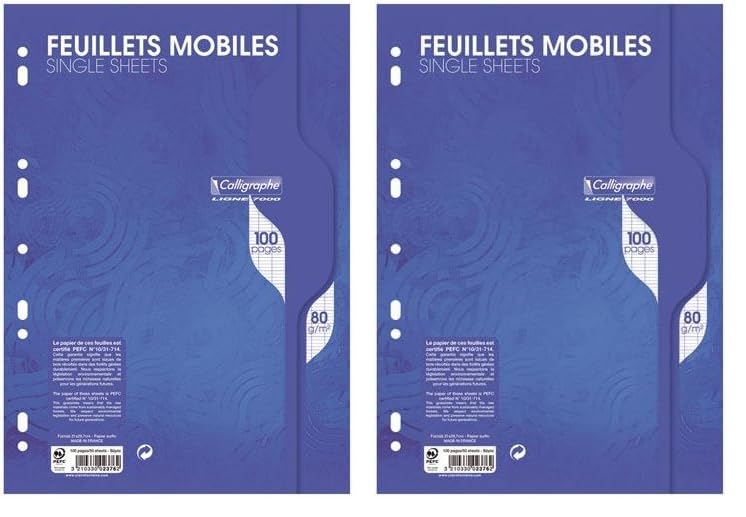 calligraphe-2376c-feuillets-mobiles-a4-100-pages-grands-carreaux image 3