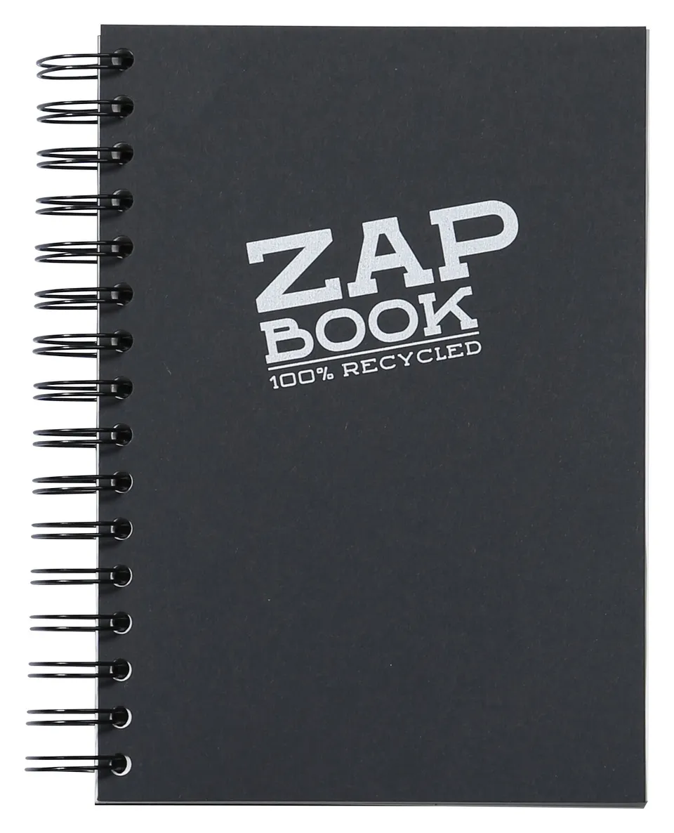 clairefontaine-zap-book-carnet-spiral-a5-noir-160-feuilles-80g image 1