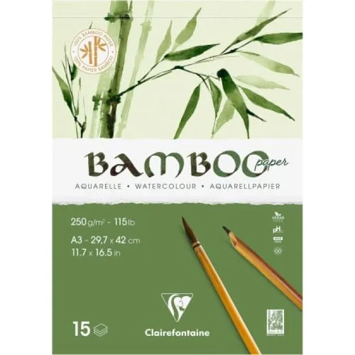 clairefontaine-painton-bloc-papier-aquarelle-bamboo-250g-a3-lot-2 image 1