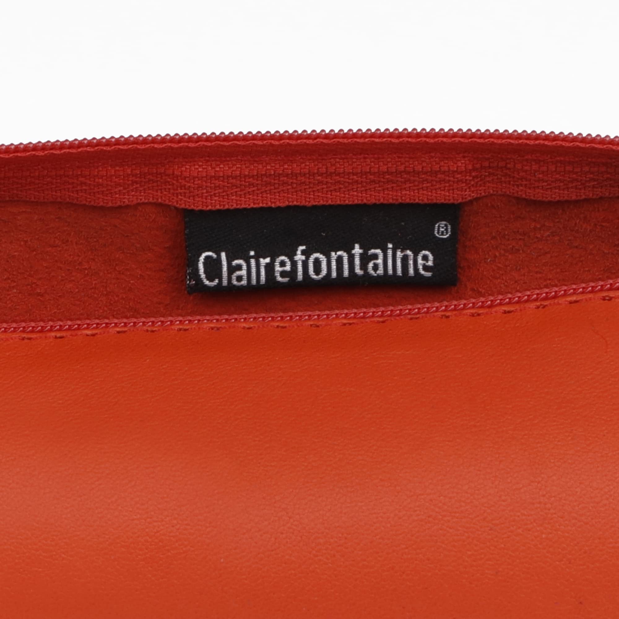 clairefontaine-age-bag-8298c-trousse-cuir-orange-marron-5-5x22cm image 5