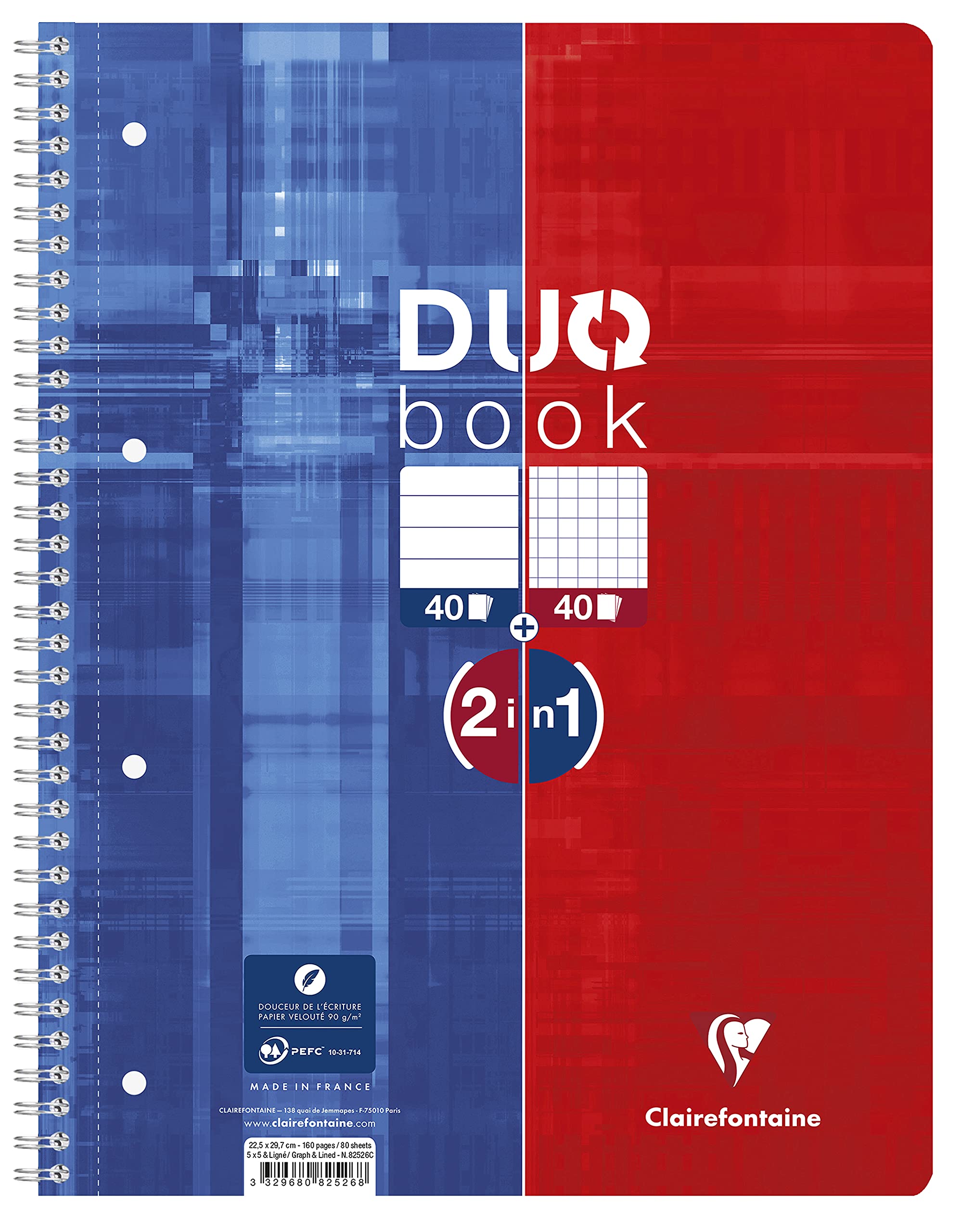 clairefontaine-duo-book-cahier-r-versible-a4-2en1-90g image 2