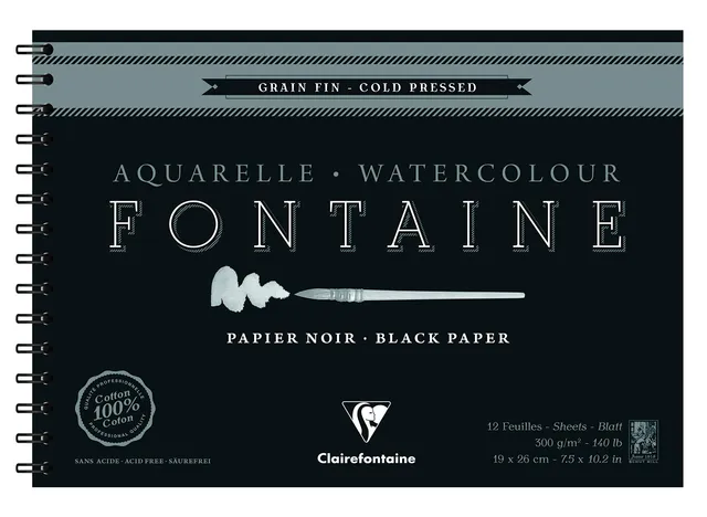clairefontaine-painton-album-spirale-noir-19x26-300g-12f image 1