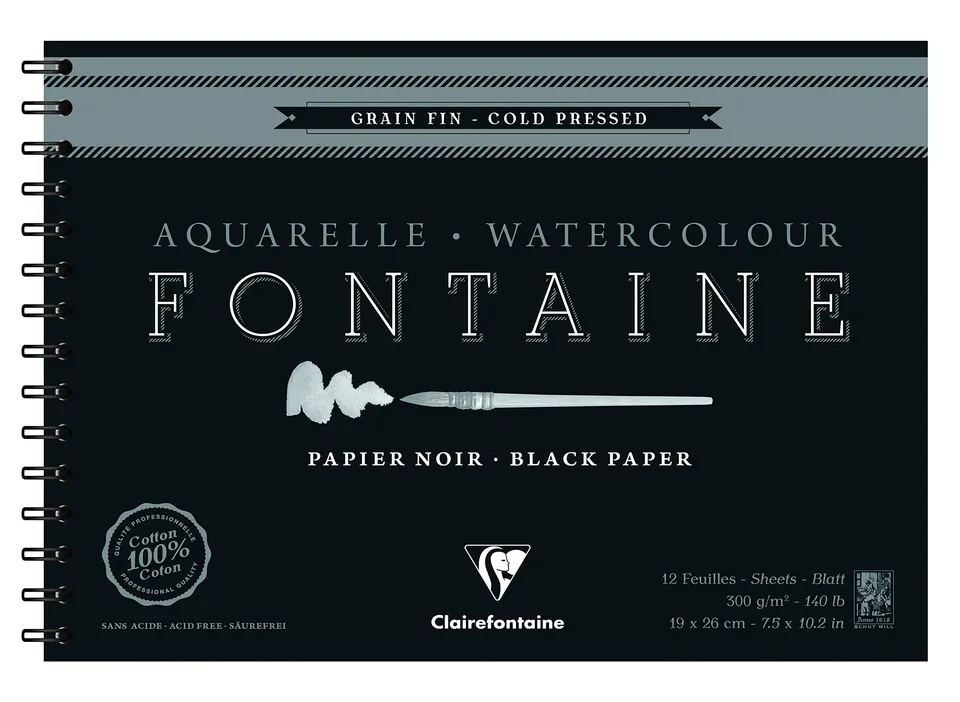 clairefontaine-painton-album-spirale-noir-19x26-300g-12f image 1