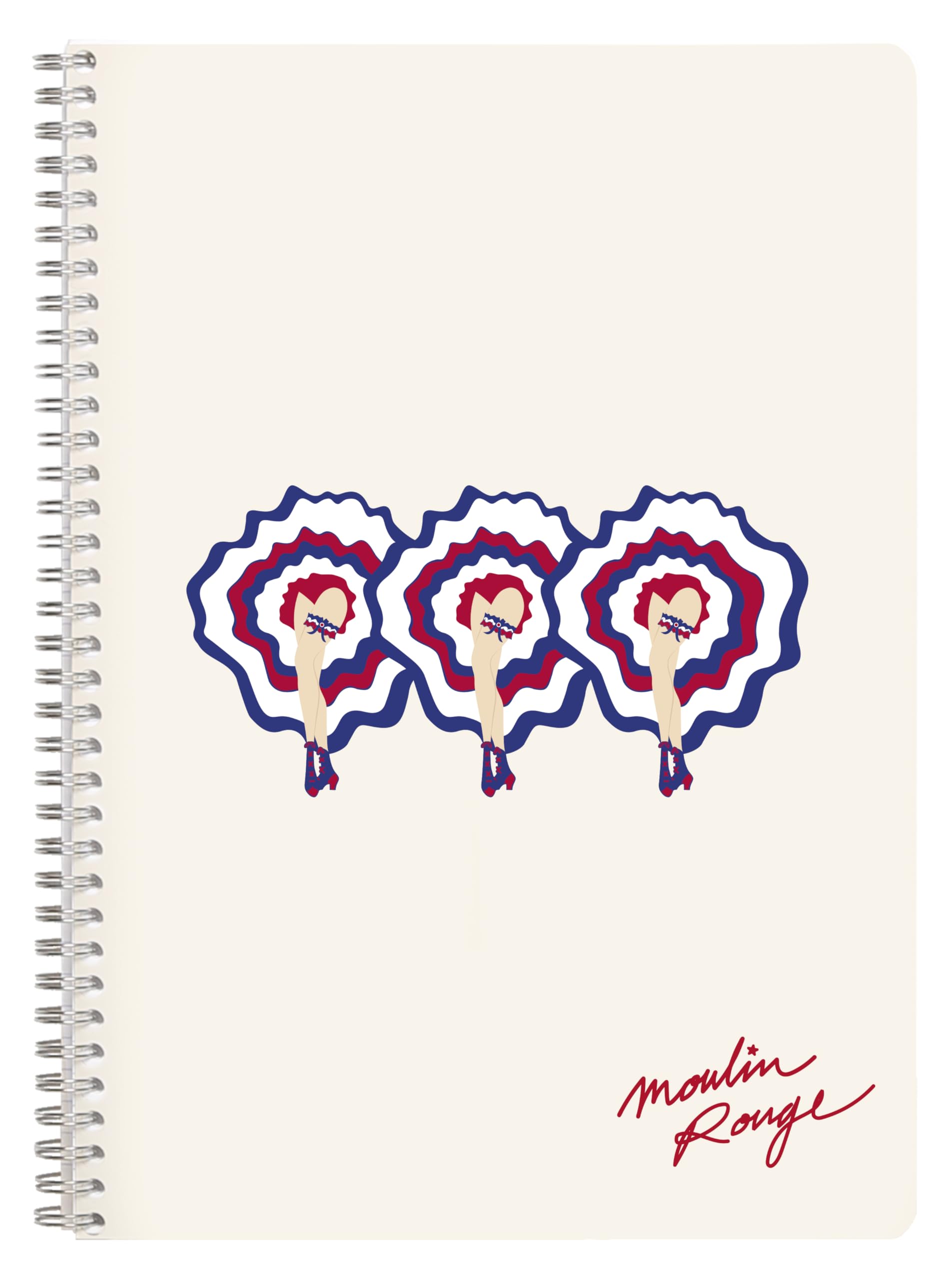 clairefontaine-moulin-rouge-cahier-spirale-a4-148-pages-lign image 1