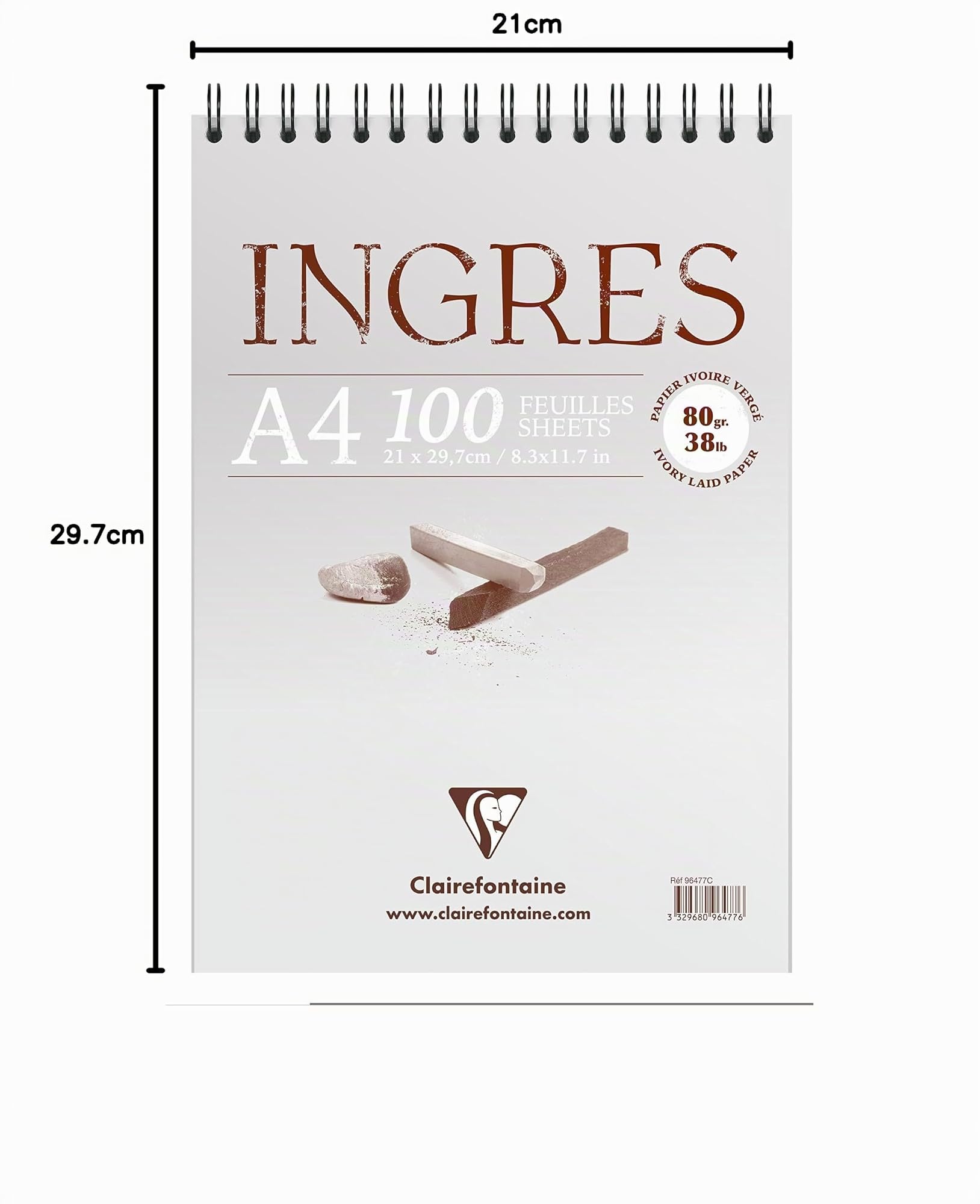 clairefontaine-ingres-96477c-bloc-dessin-ivoire-a4-80g-100-feuilles image 4