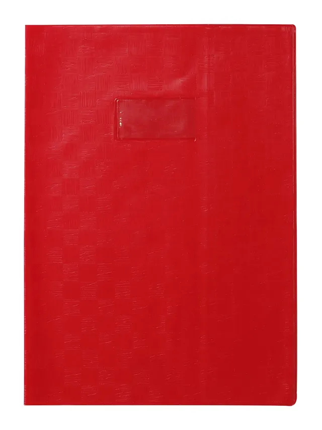 calligraphe-71203c-prot-ge-cahier-a4-rouge-grain-madras-pvc image 1