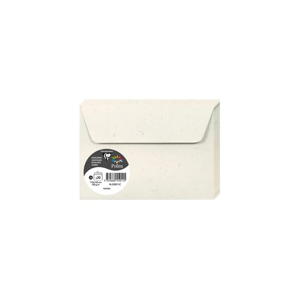 clairefontaine-pollen-natura-20-enveloppes-c6-120g-recycl image 1