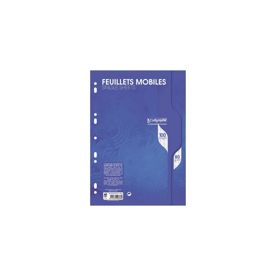 calligraphe-2376c-feuillets-mobiles-a4-100-pages-grands-carreaux image 1