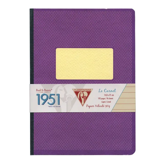 clairefontaine-1951-cahier-dos-toil-a5-lign-192-pages-violet image 1