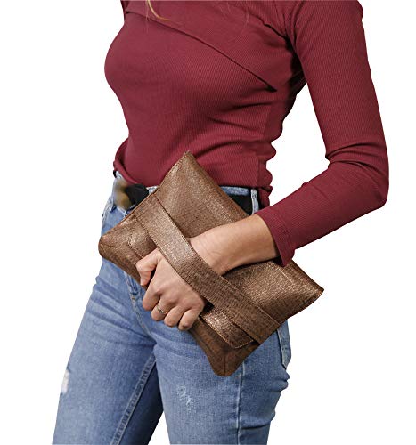 clairefontaine-age-bag-pochette-cuir-bronze-26x18-cm image 8