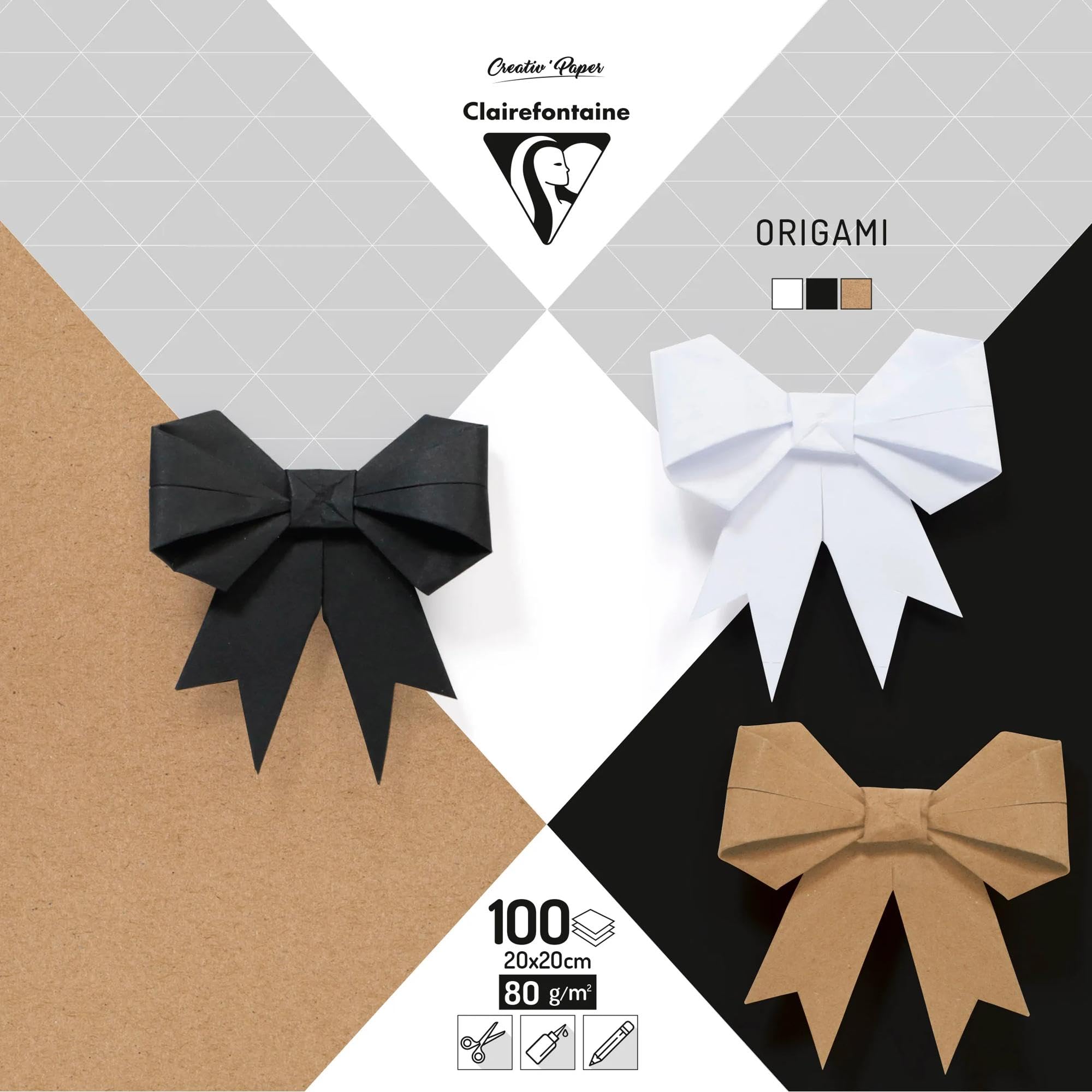 clairefontaine-origami-20x20-cm-neutre-100-feuilles image 1
