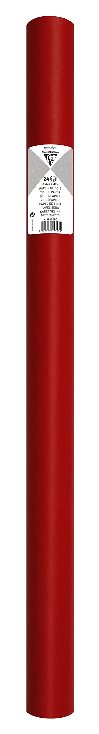 clairefontaine-394006c-papier-de-soie-rouge-50x75-24-feuilles image 2