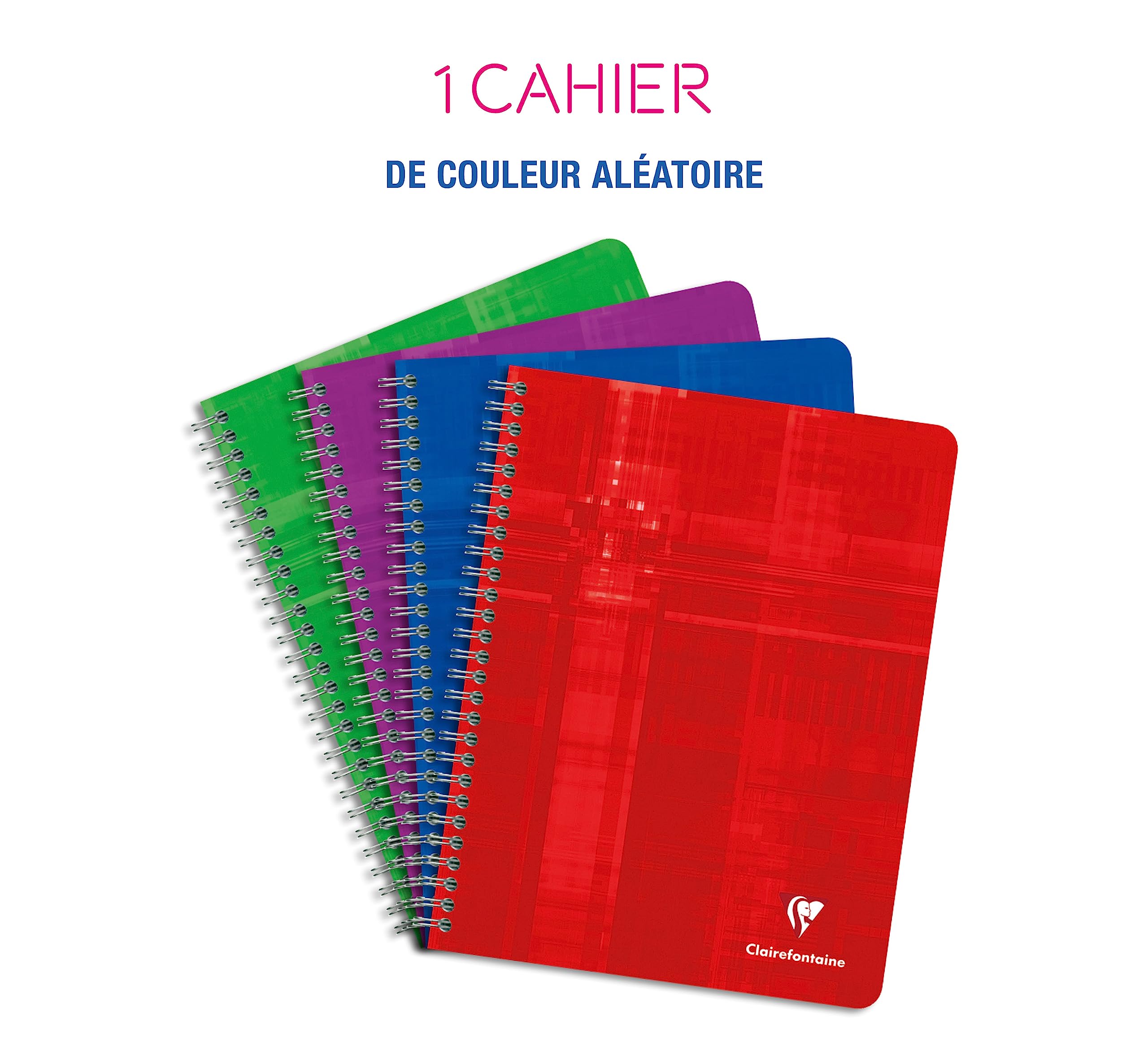 clairefontaine-cahier-spirale-17x22-180p-petits-carreaux-carte image 2