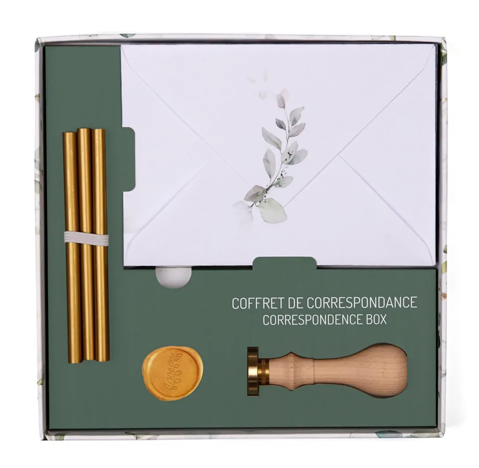 clairefontaine-pollen-20050c-coffret-eucalyptus-20-enveloppes-c6 image 1