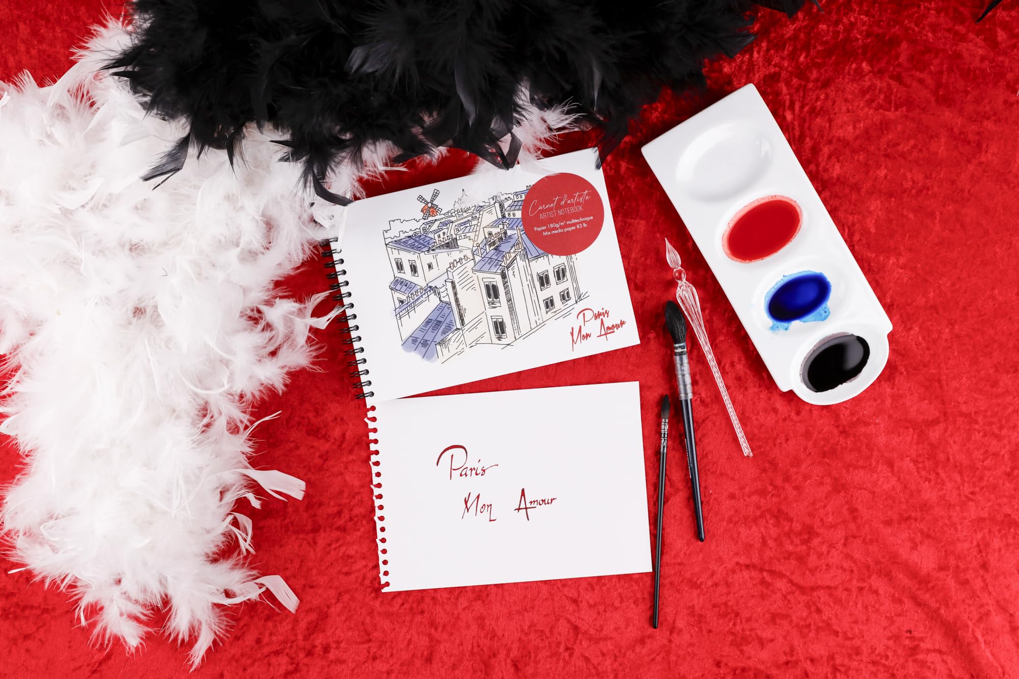 clairefontaine-moulin-rouge-carnet-dessin-a5-paysage-21x14-8cm-180g image 2