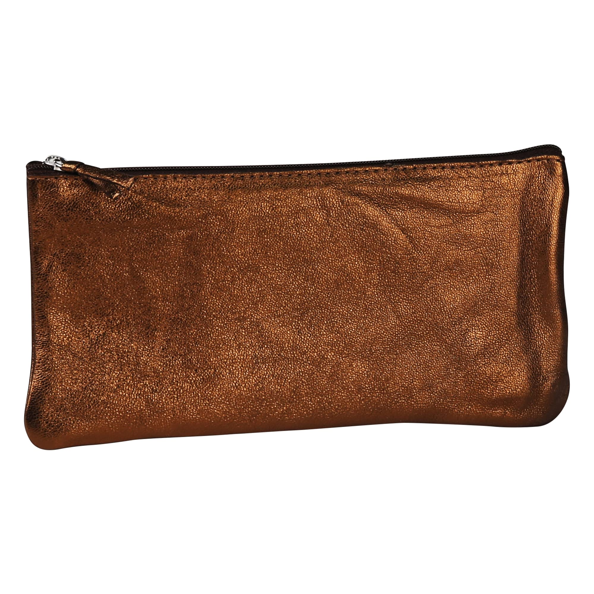 clairefontaine-age-bag-trousse-plate-cuir-agneau-brun-iris-22x11-cm image 1