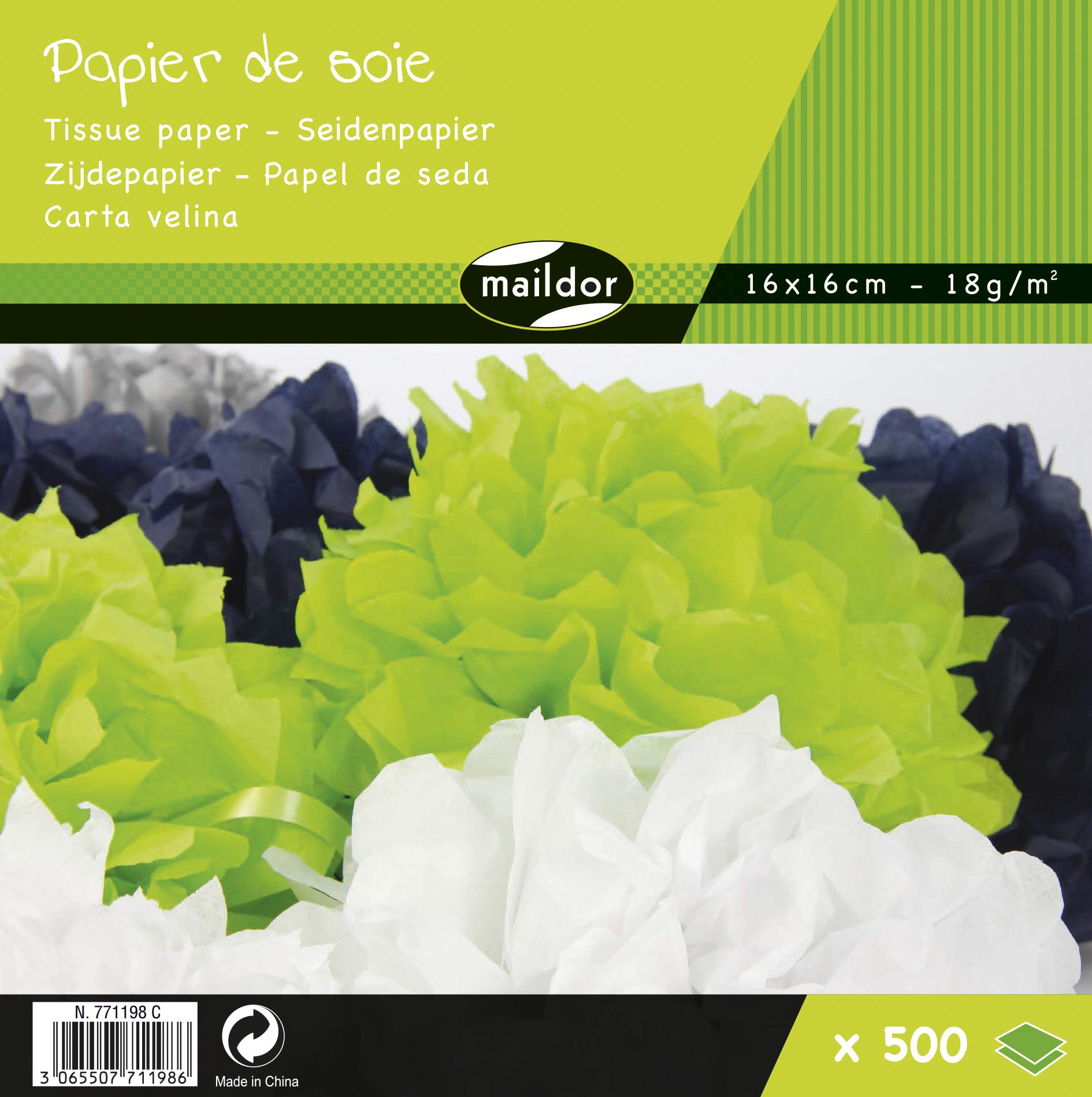 clairefontaine-tulip-papier-de-soie-16x16-500-feuilles image 1