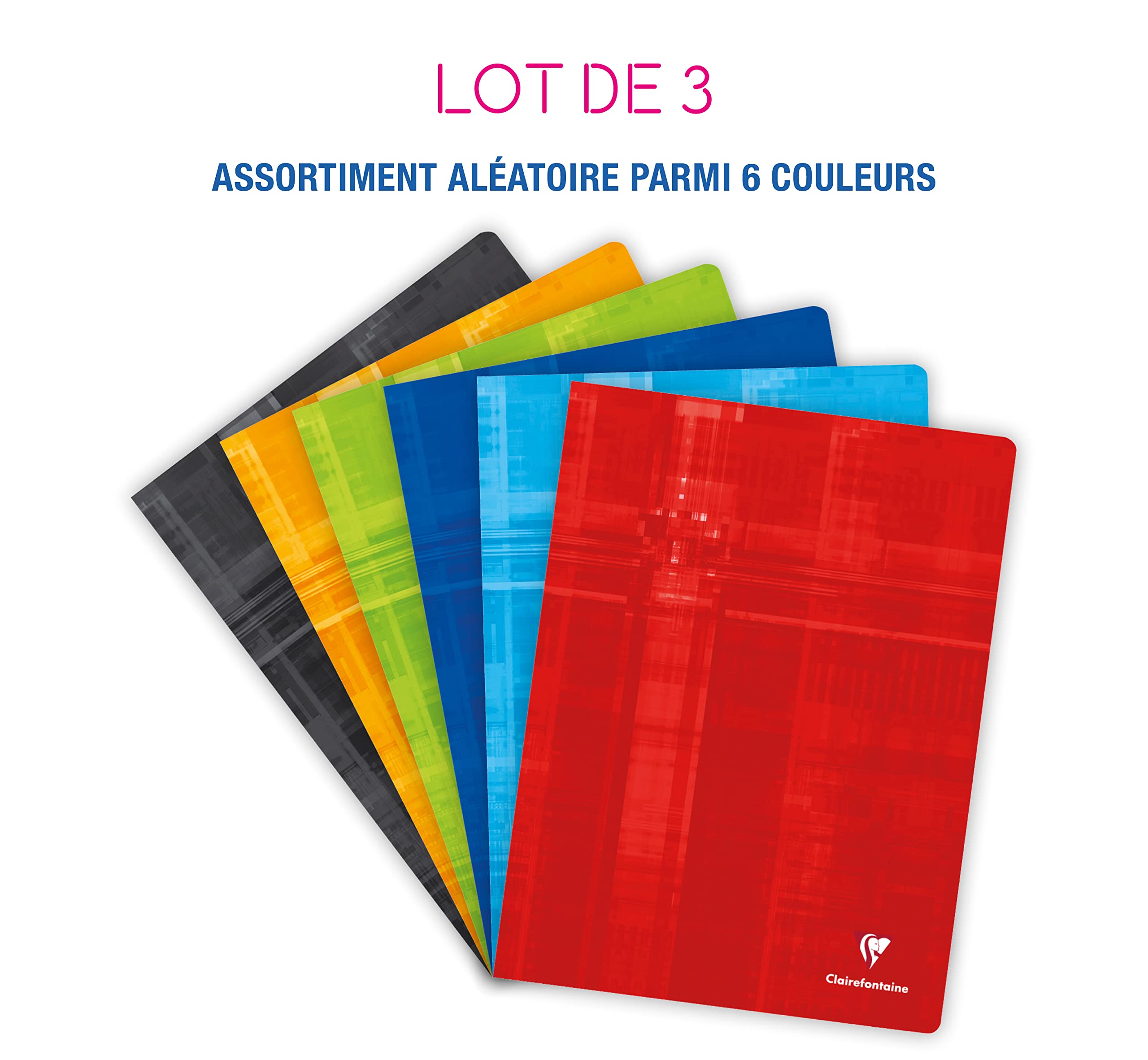 clairefontaine-1951-lot-3-cahiers-24x32cm-48p-grands-carreaux-90g image 2