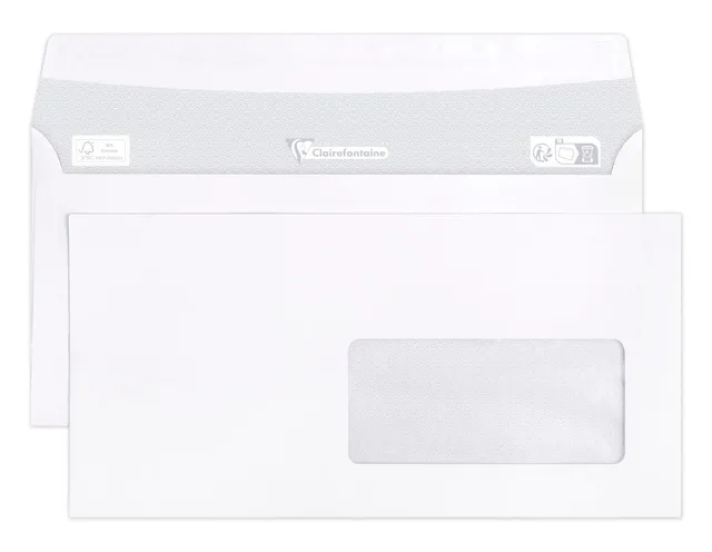 clairefontaine-triomphe-enveloppe-dl-blanche-80g-x500 image 1