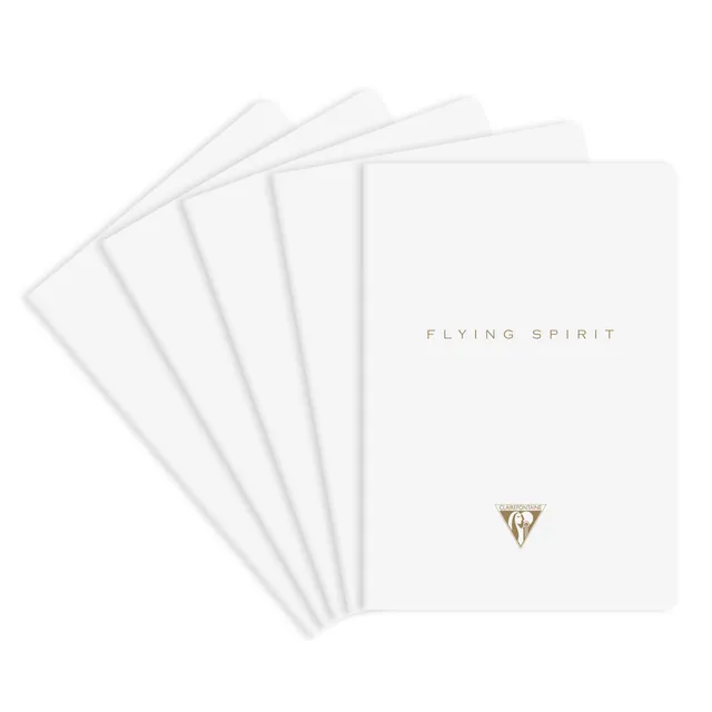 clairefontaine-flying-spirit-104536c-carnets-a5-lign-s-blanc-x5 image 1