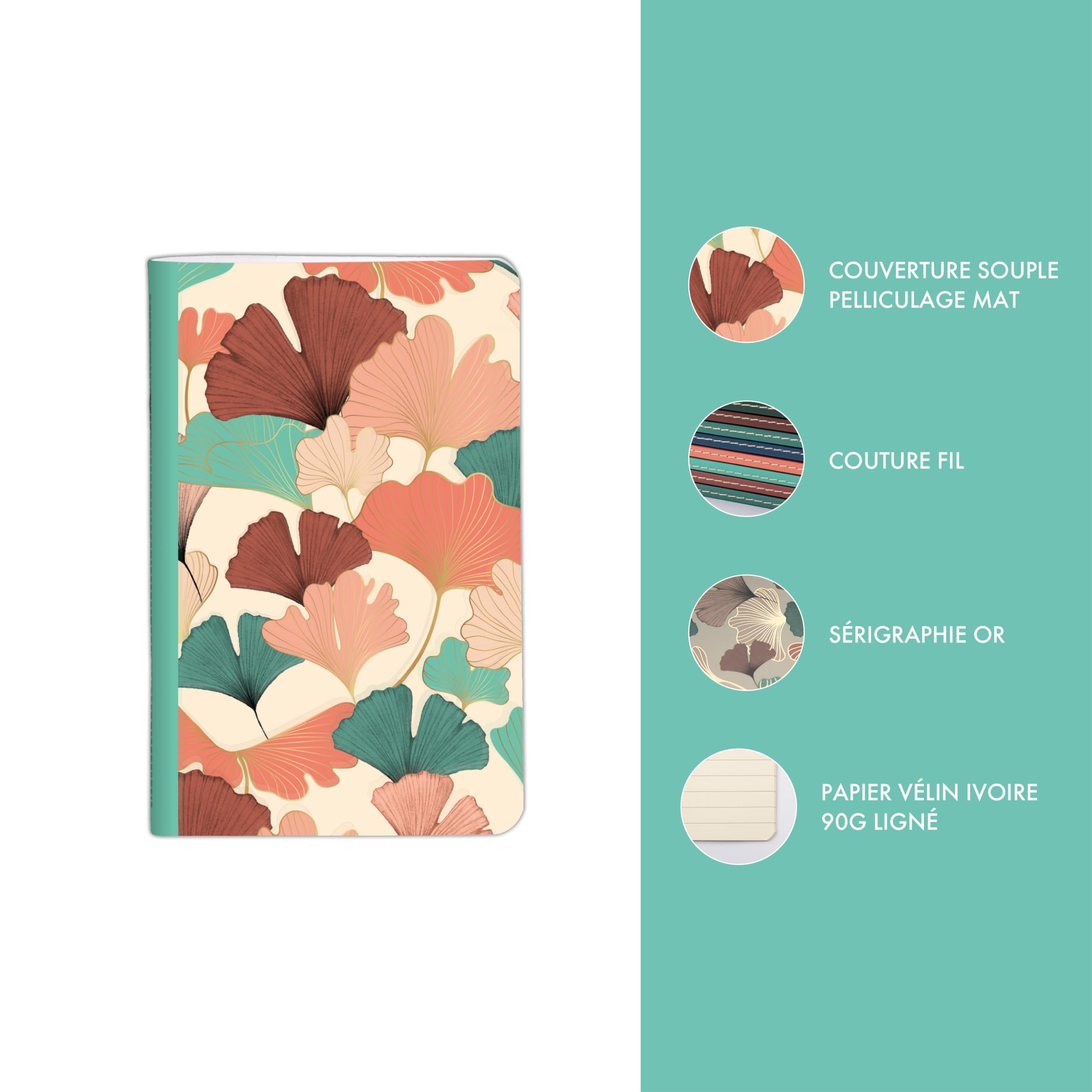 clairefontaine-ginkgo-mini-carnet-cousu-beige-7-5x12-cm-48-pages-unies image 3