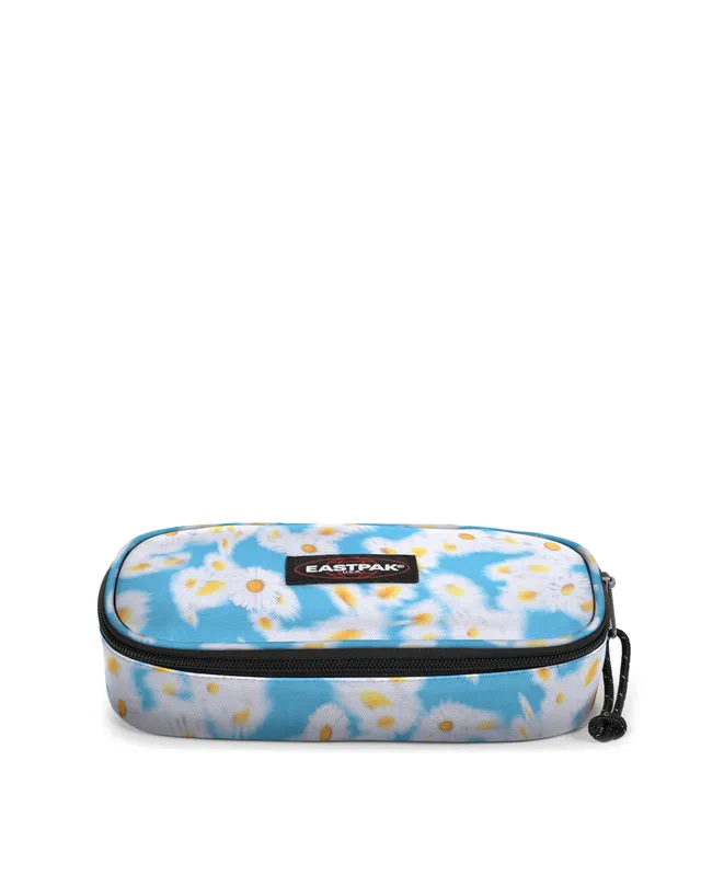 eastpak-oval-single-trousse-bleu-flowr-swift-blue-d-perlante image 1