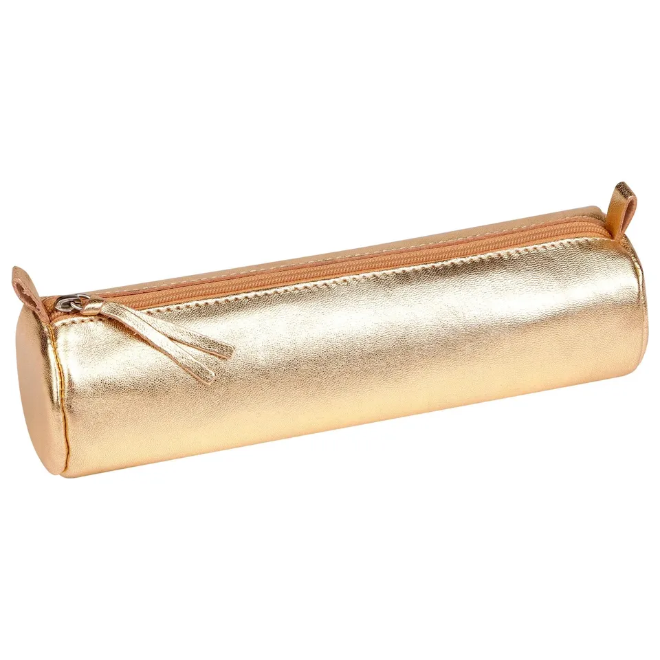 clairefontaine-age-bag-8692c-trousse-ronde-cuir-or-22-cm image 1