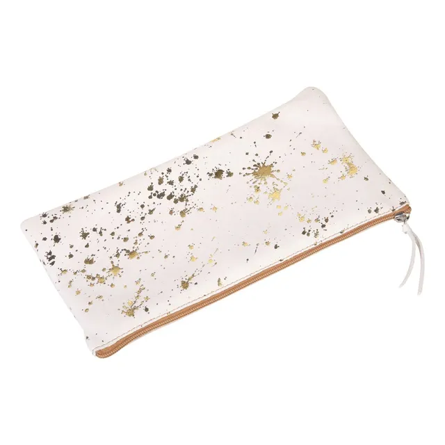 clairefontaine-age-bag-400065c-trousse-plate-cuir-or-22x11 image 1