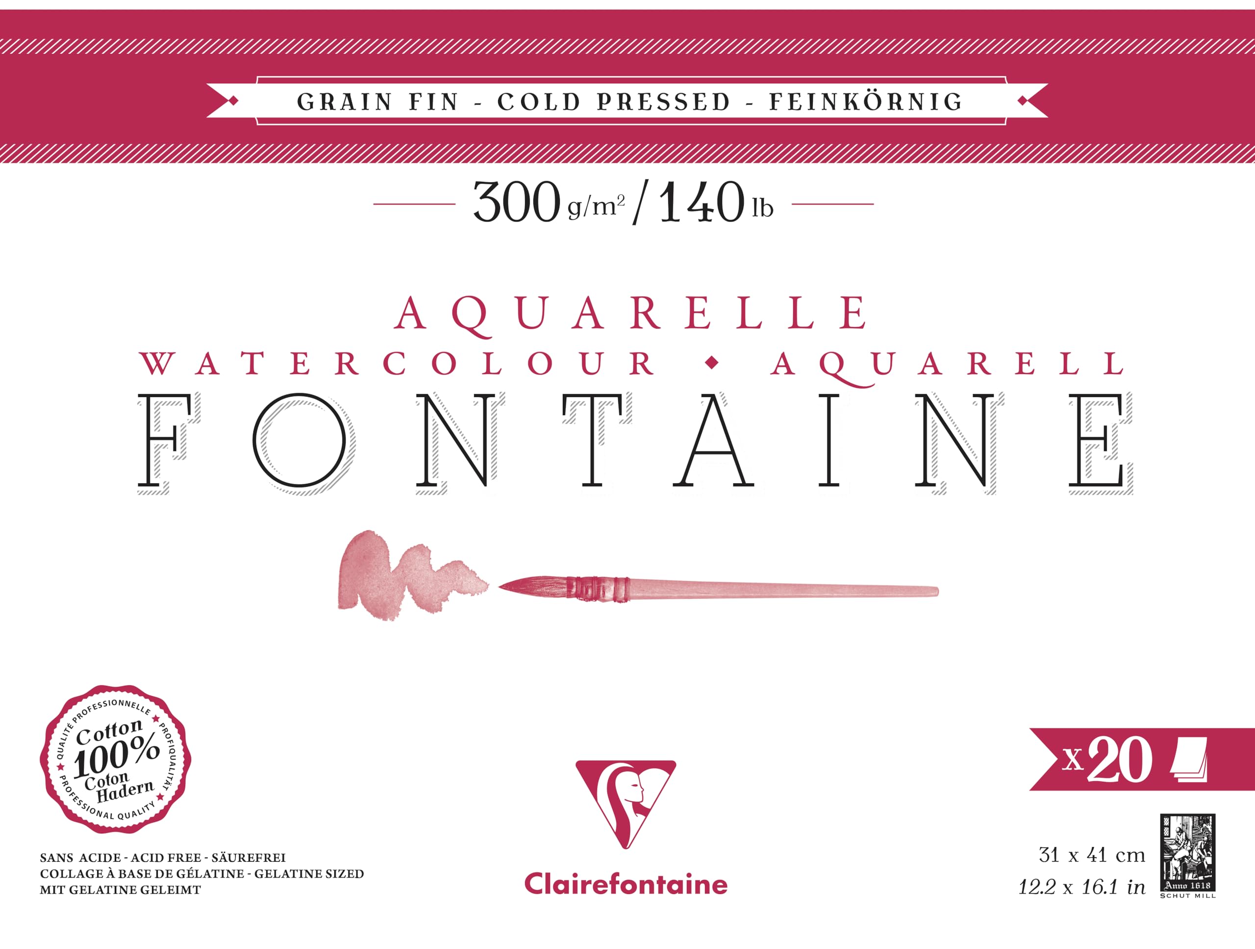 clairefontaine-fontaine-bloc-aquarelle-18x24-100-coton-25-feuilles image 8