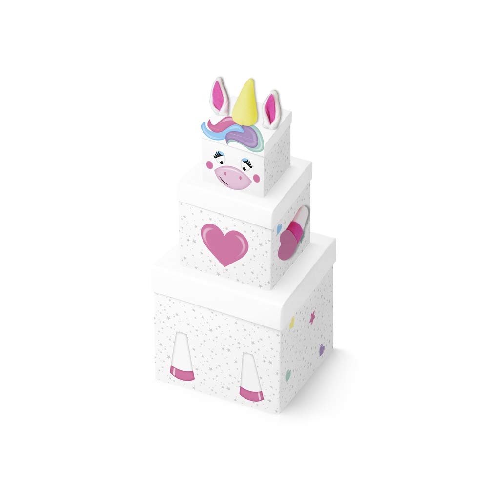 clairefontaine-tulip-paper-bo-tes-licorne-lot-de-3-rangement image 1
