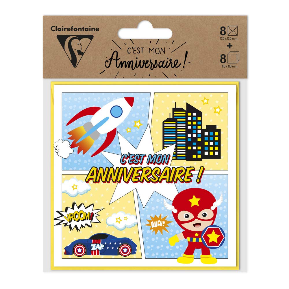 clairefontaine-20034c-cartes-invitation-anniversaire-super-h-ros-x8 image 5