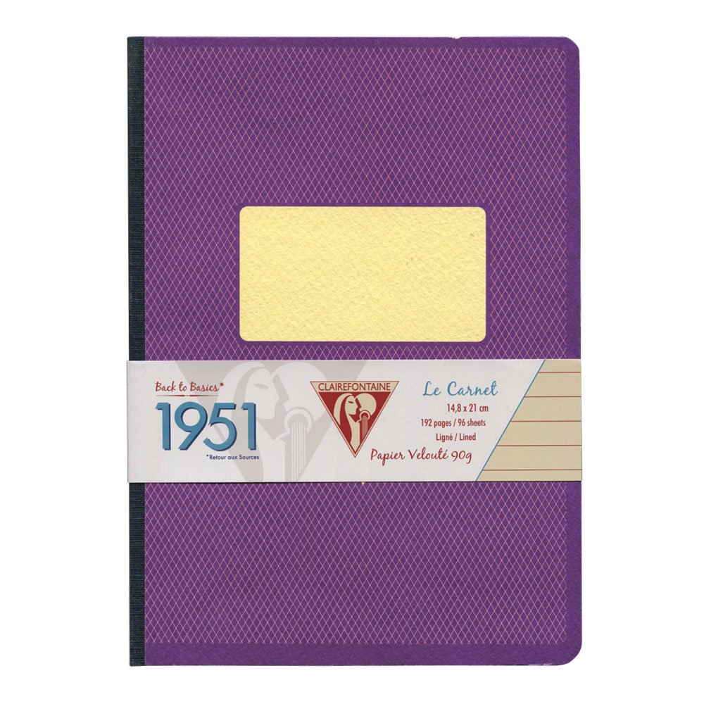 clairefontaine-1951-cahier-dos-toil-a5-lign-192-pages-violet image 1