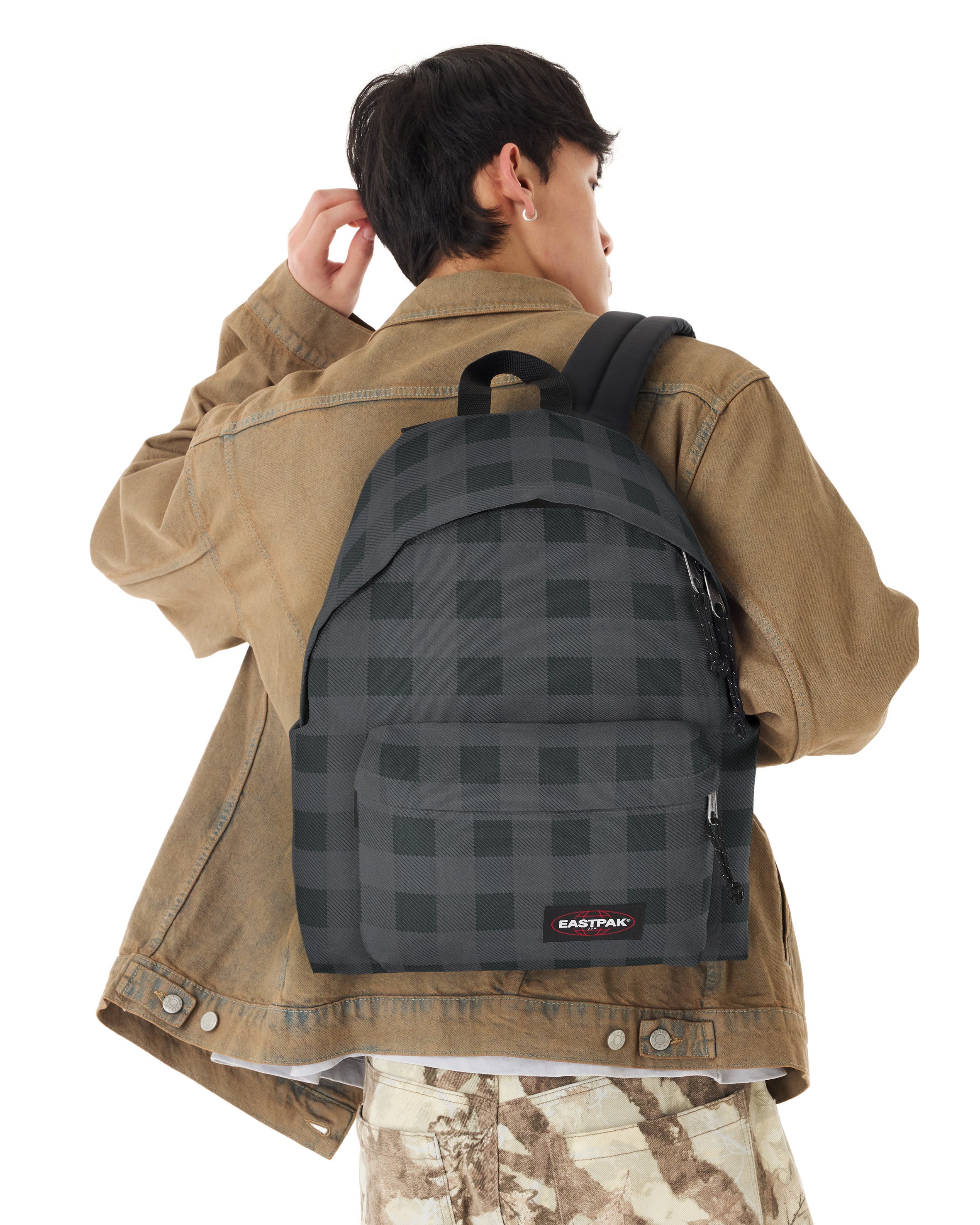 eastpak-padded-pak-r-sac-dos-moyen-checker-grey image 4