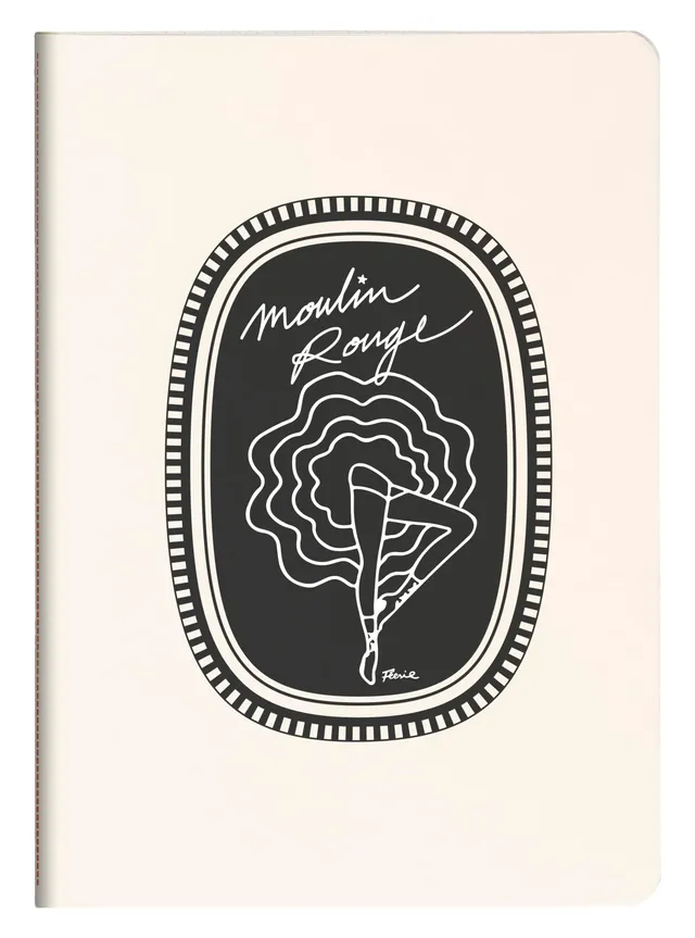 clairefontaine-moulin-rouge-carnet-cousu-a5-64p-lign-90g image 1
