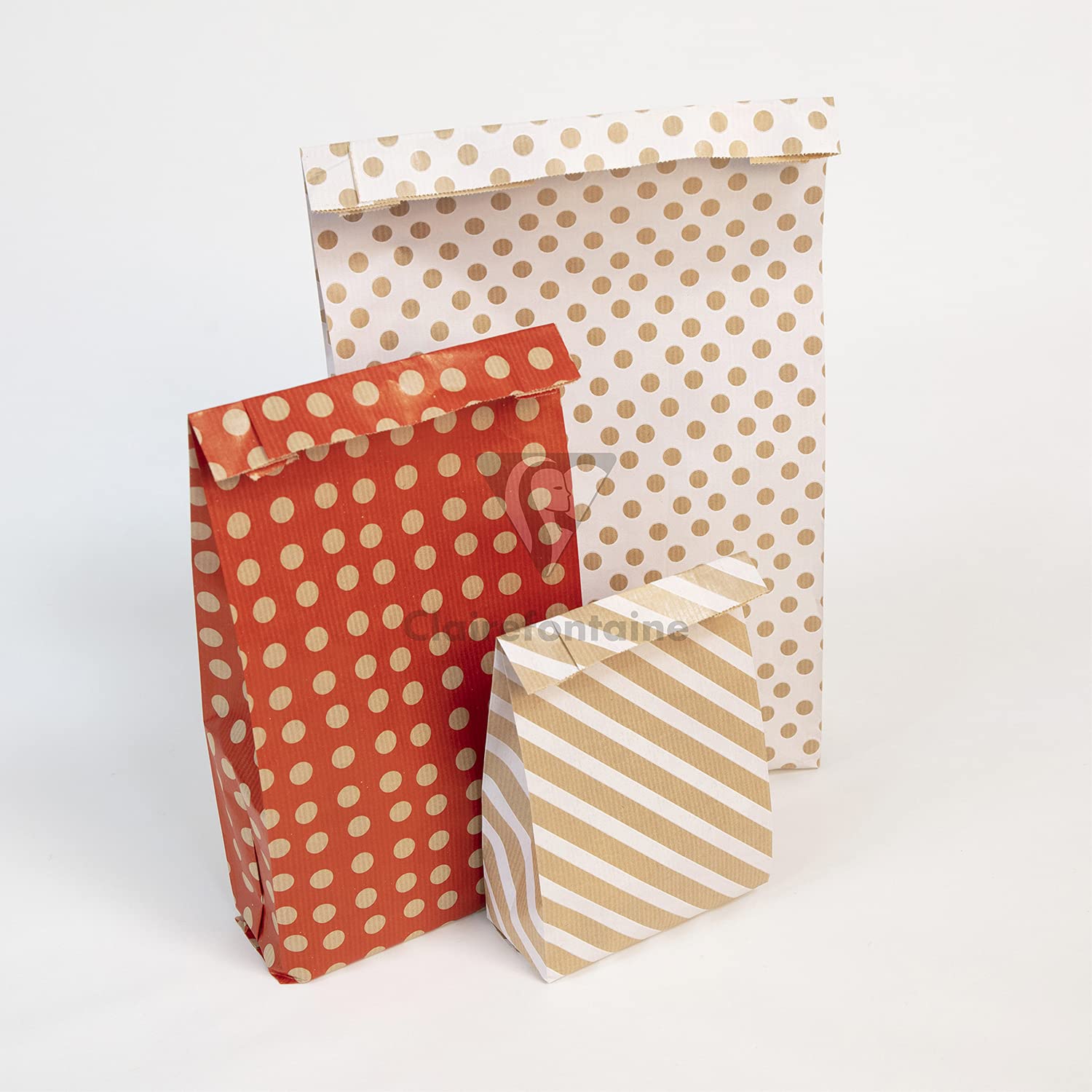clairefontaine-tulip-sachet-50-pochettes-kraft-pois-rouges image 5