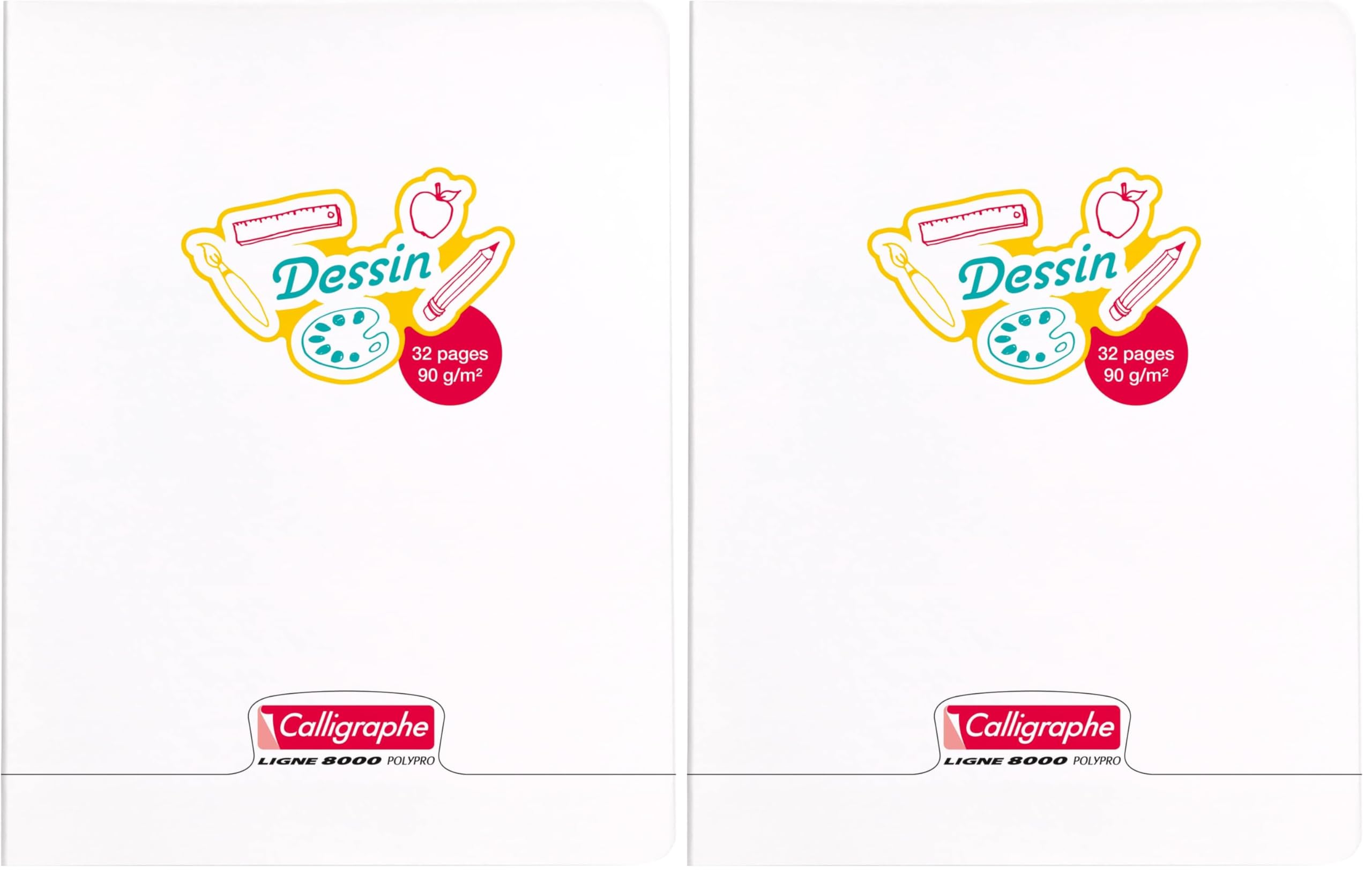calligraphe-cahier-dessin-24x32-48p-pages-blanches-polypro image 3