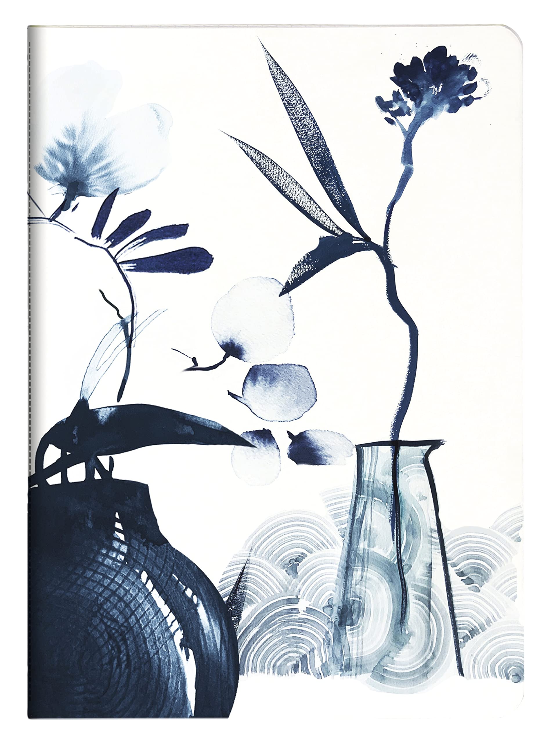 clairefontaine-inkebana-115926c-carnet-cousu-a5-floral-bleu image 2