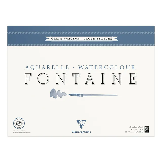 clairefontaine-fontaine-bloc-aquarelle-42x56cm-300g-nuageux image 1