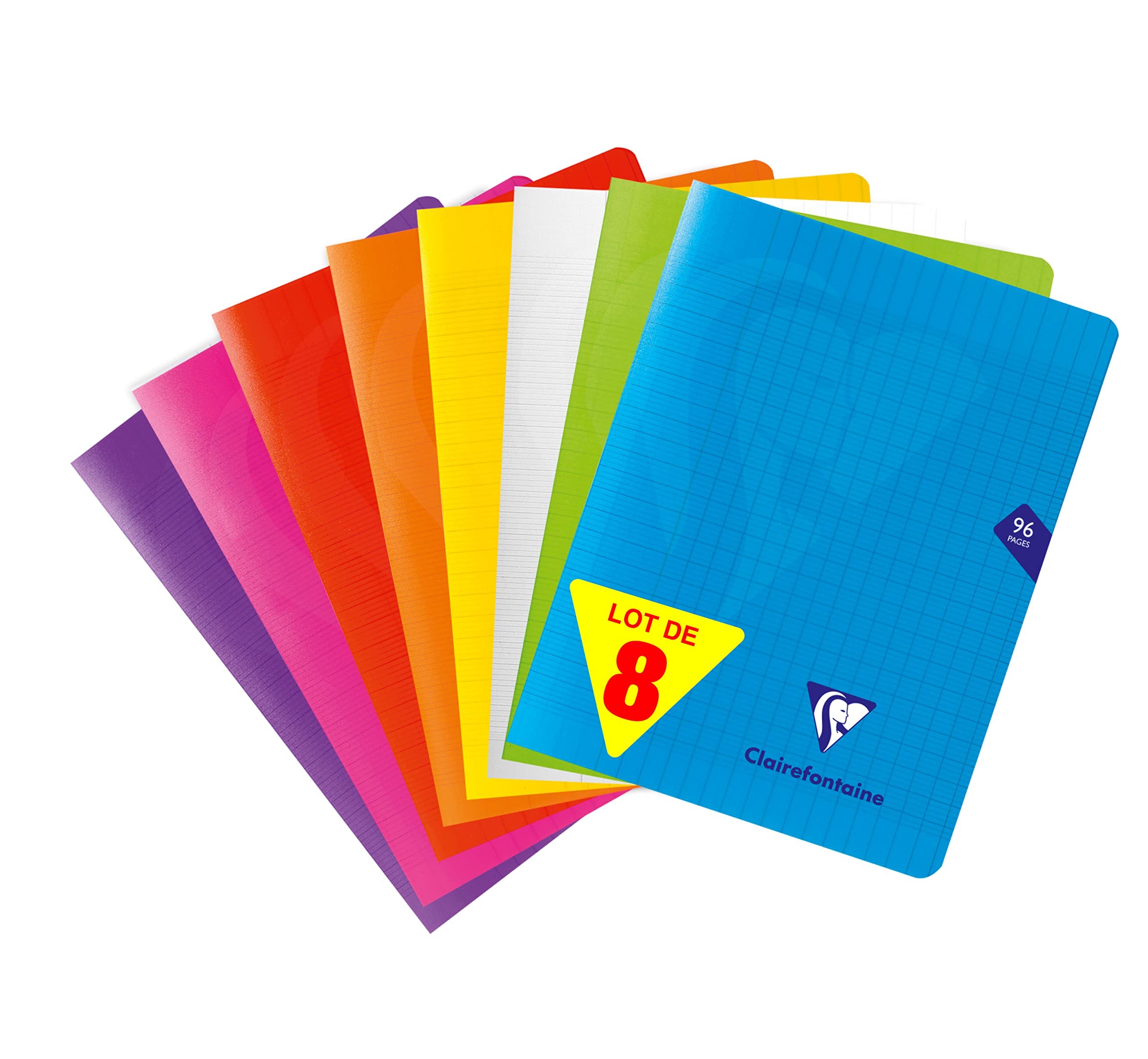 clairefontaine-lot-6-cahiers-17x22-96p-grands-carreaux image 6