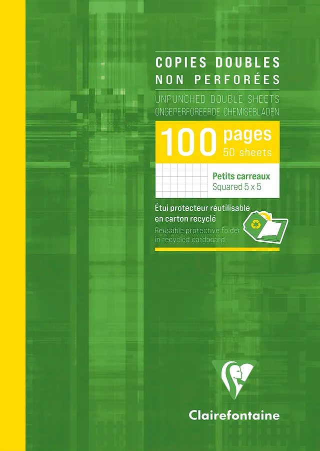 clairefontaine-back-to-basics-5752c-copies-doubles-a4-petits-carreaux image 1